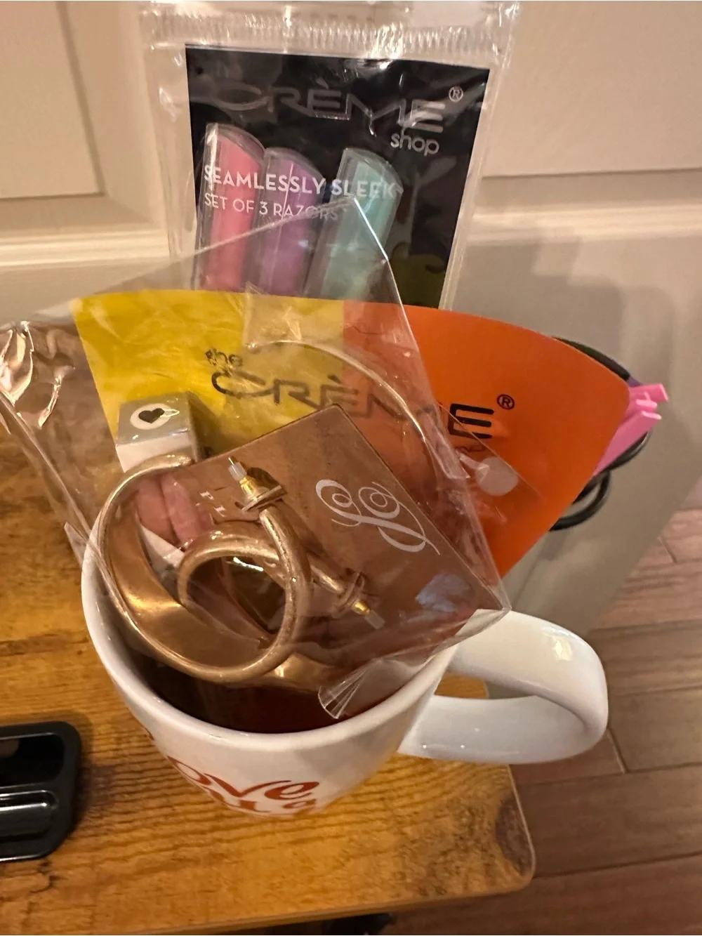 Crate&Barrel White Mug with Red 